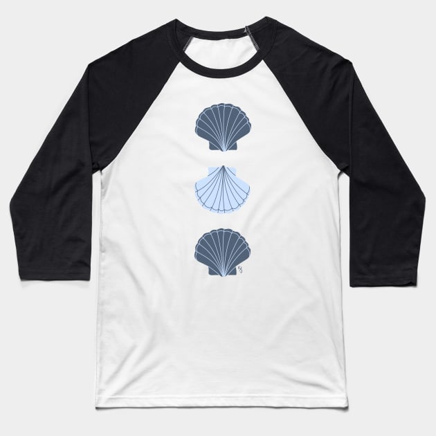 Clam Shell Baseball T-Shirt by Pastel.Punkk